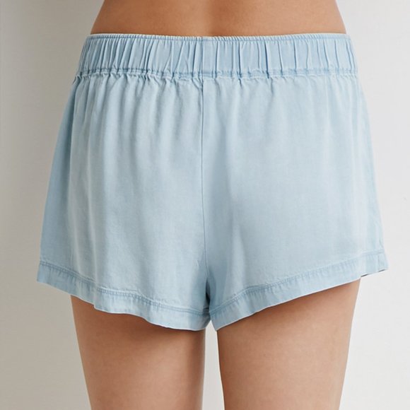 Forever 21 chambray shorts, light blue - Picture 2 of 4